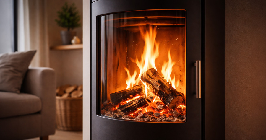 Holzofen mit effizienter Verbrennung